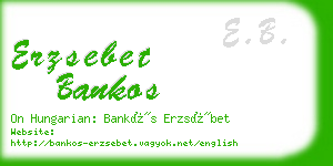 erzsebet bankos business card